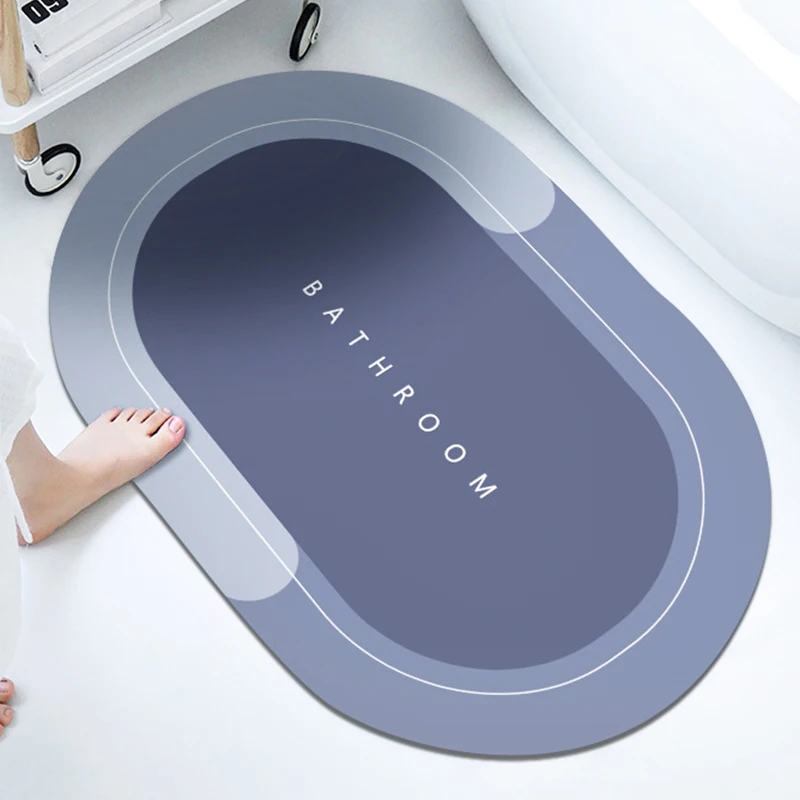 

Super Absorbent Bath Mat Quick Drying Bathroom Rug Non-slip Entrance Doormat Oil-proof Floor Mats Toilet Carpets Home Decor Rugs