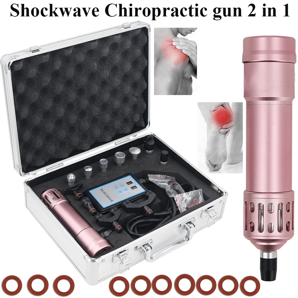 

Хиропрактика-пистолет Shockwave 2 в 1, массажер, патентовый тендинит, лечение боли для портативного аппарата для ударно-волновой терапии