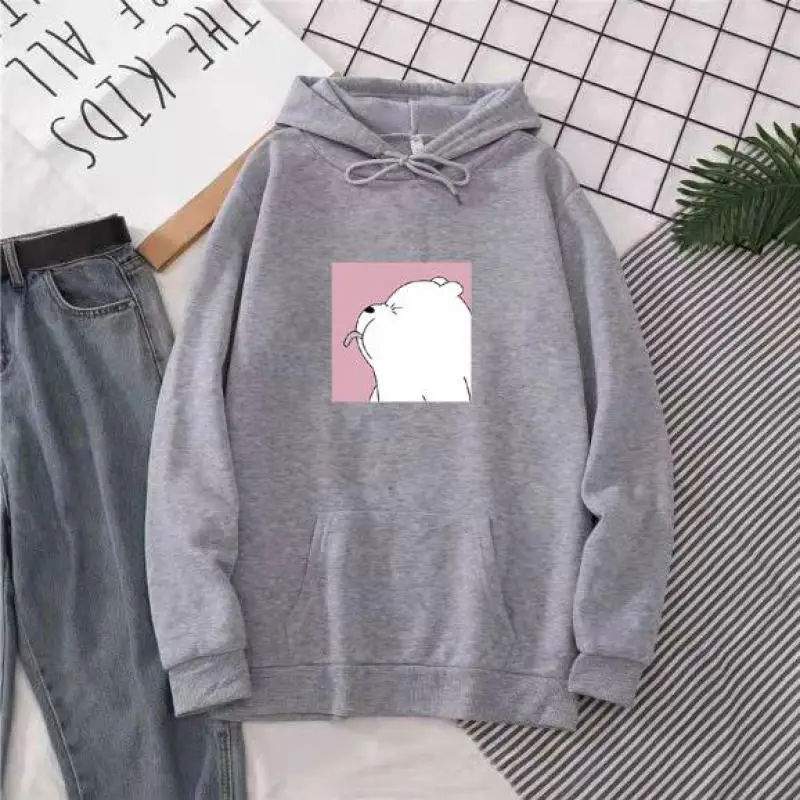 

13 Color 2022 Winter Women's Long Sleeve Cartoon Printed Hoodie Cotton Women's Hoodie Round Neck Hip-hop Street Sweatshirt S-3XL