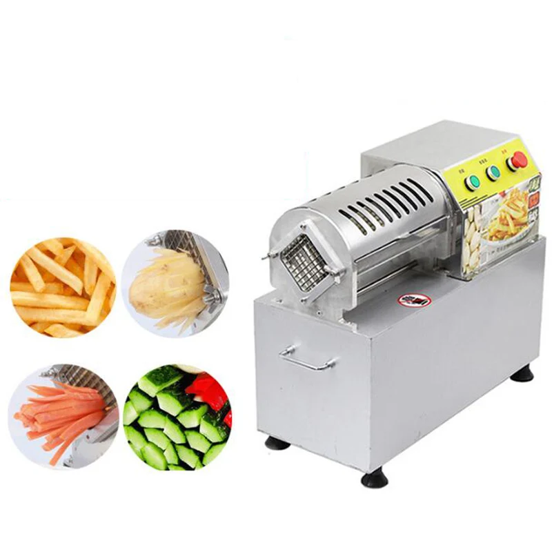 

Electric French Fries Cutting Machine Stainless Steel Vegetable Potato Slicer Cucumber Radish Strip Cutter Commercial