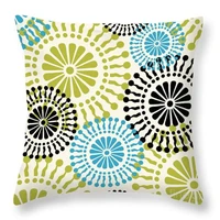 nordic geometric flannel linen color matching line pillow office sofa cushion car pillow