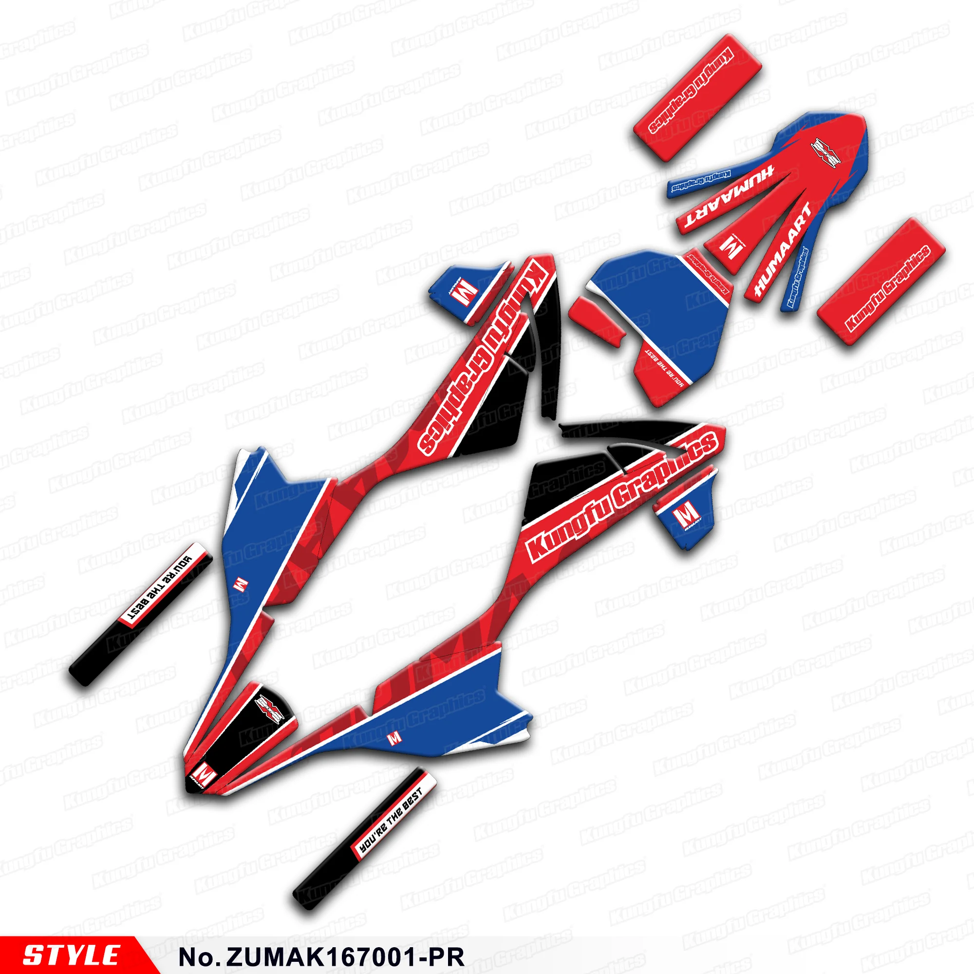 Комплект графических наклеек JY RACING для ZUUMAV K1 50 60 70 детский мини-байк