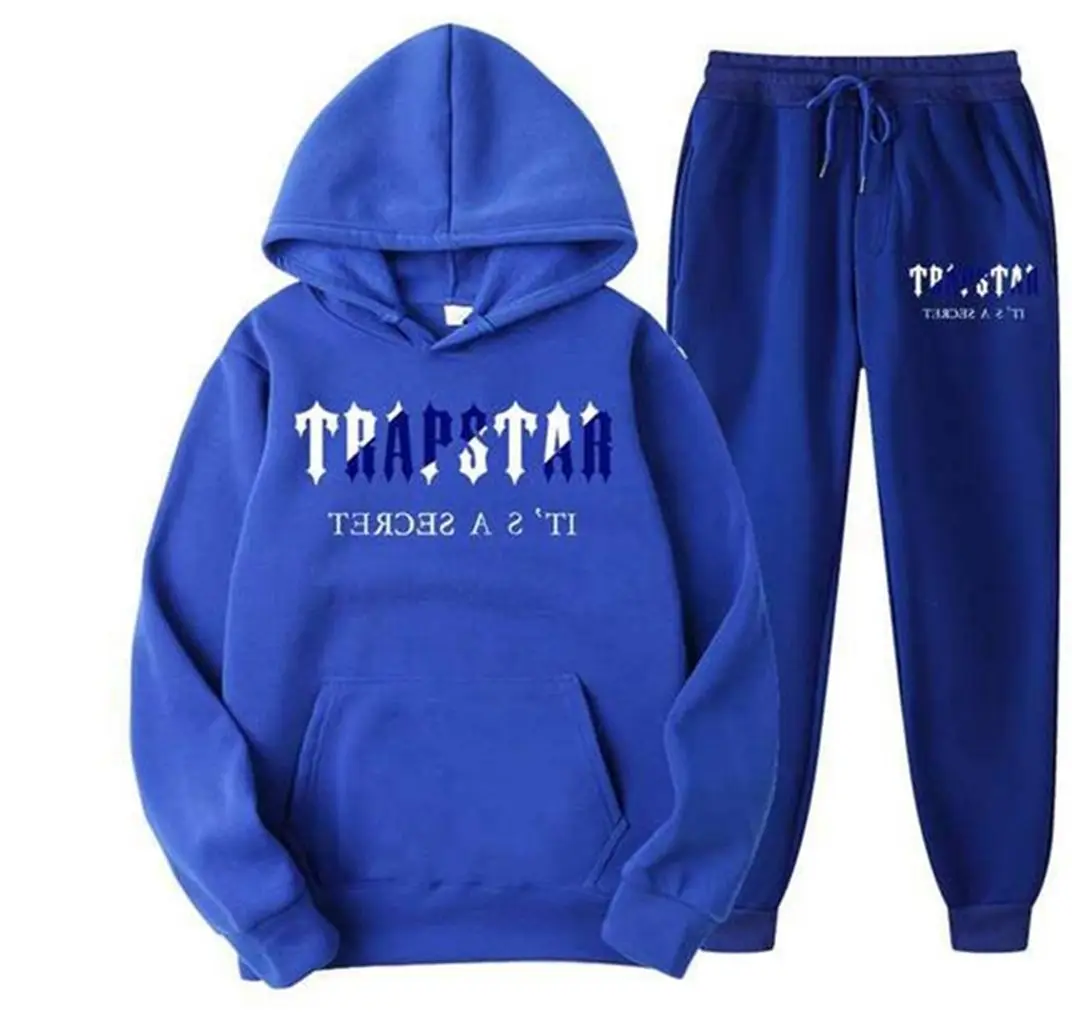 TRAPSTAR Printed tracksuit for men 14 color warm two loose hoodie Hoodie + pant hoodie Jogging hoodie set