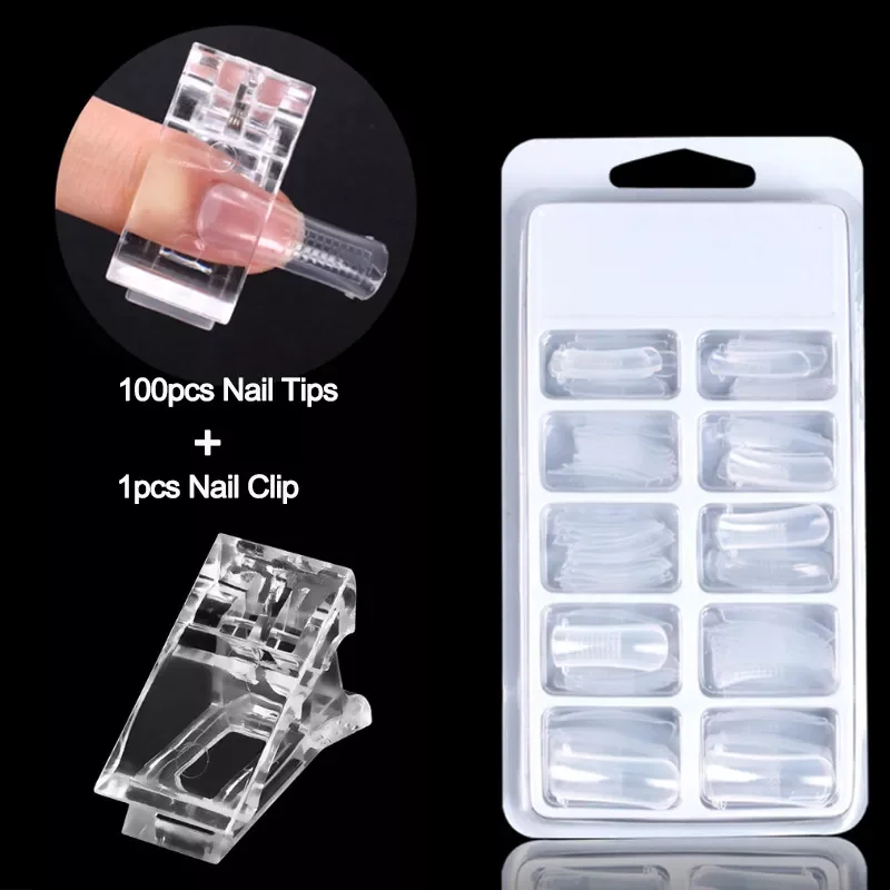 

Cover Sculpted False Nails For Nail Extension Nail Tips Set Acrylic Nail Clip Set Mold False Tips Manicuring Tools Set