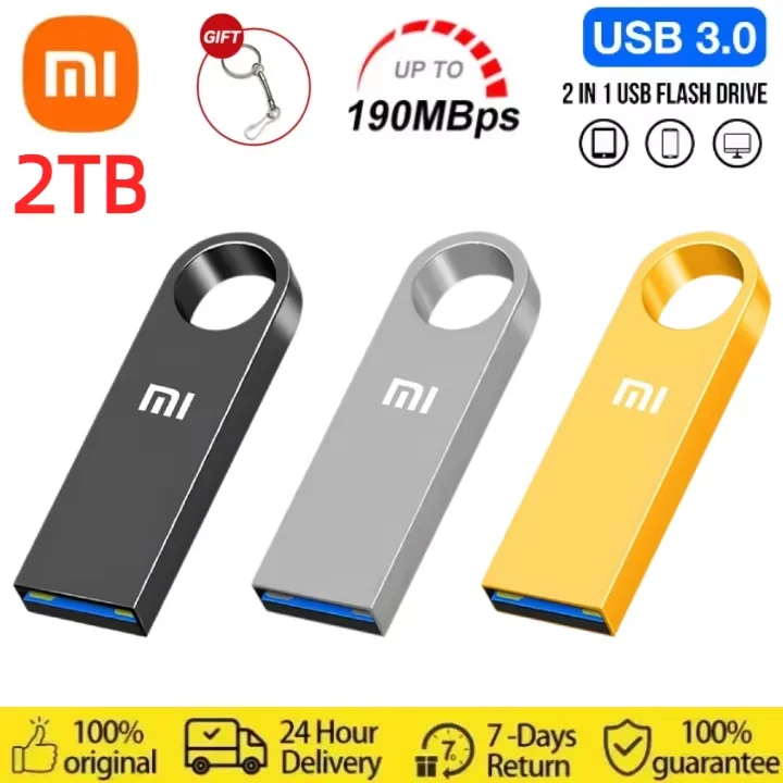 Xiaomi 2TB 3.0 Металлические USB-накопители Высокоскоростной Pendrive 1 ТБ 512 ГБ Usb-накопитель