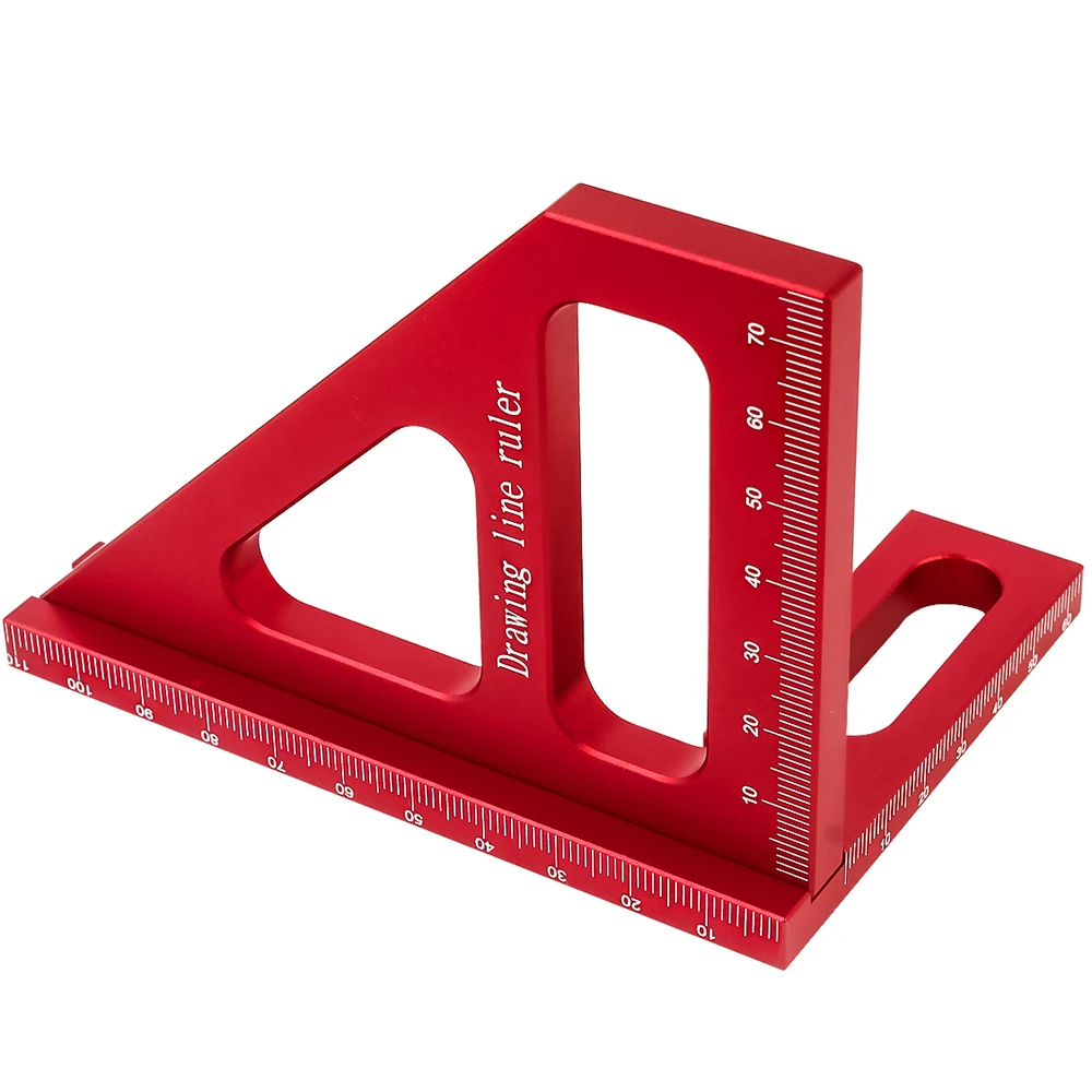 

Woodworking Square Protractor Aluminum Alloy Miter Triangle Ruler High Precision Layout Measuring Tool for Engineer Carpente