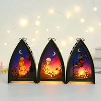 holloween decorations lantern led candle tea light candles xmas tree ornaments santa claus elk lamp kerst new year gift