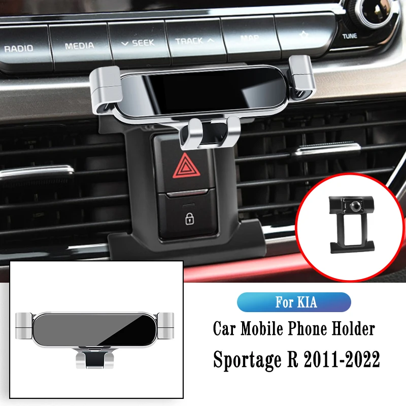 

Car Phone Holder For KIA Sportage R 2011-2022 Gravity Navigation Bracket GPS Stand Air Outlet Clip Rotatable Support Accessories