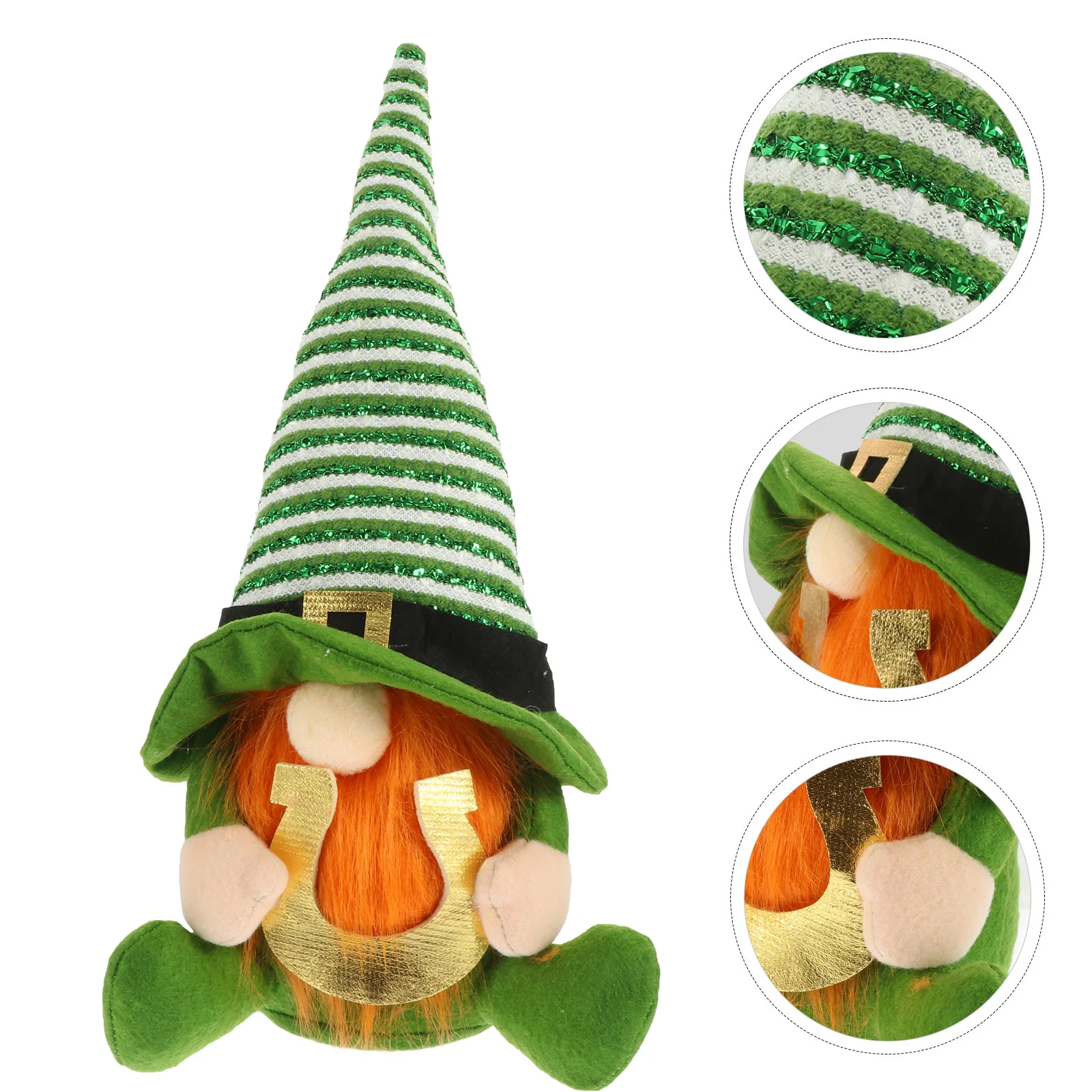 

Green Hat Ornament Home Decoration Spring Elf Baby Leprechaun Cloth Plush Gnome Dolls Elder