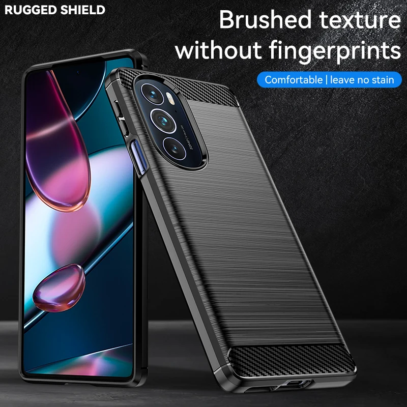 For Motorola Moto Edge Plus Case Silicone Fiber Soft TPU Cover For Motorola Edge Plus Cover Moto Edge Plus 2022 30 Pro X30 Case