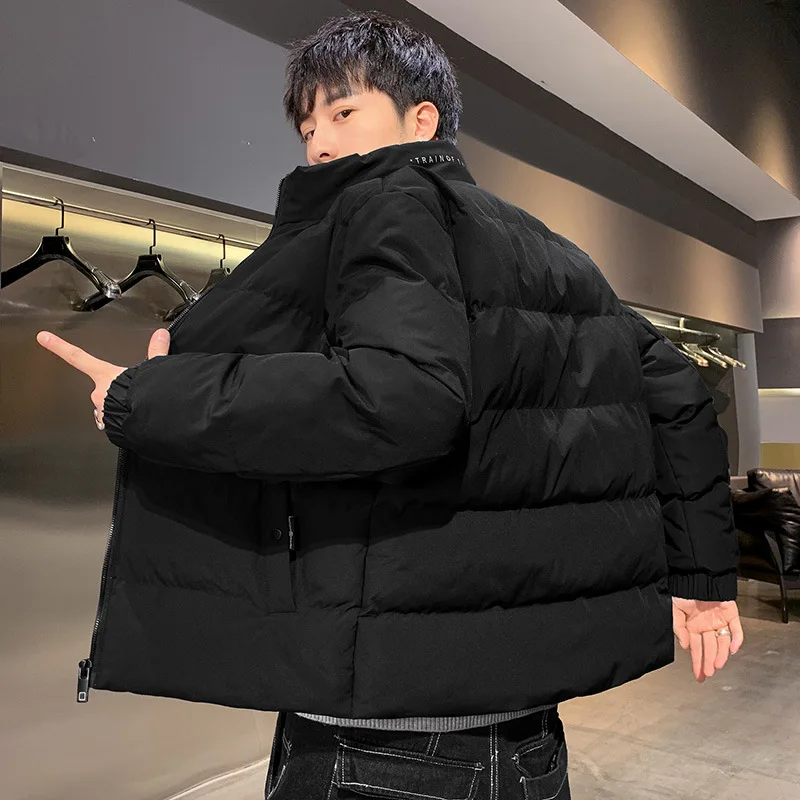 2022 Winter New Cotton-padded Men Clothing Light Luxury Fashion Men Casual Korean Version Warm Cotton-padded Clothing Boutique