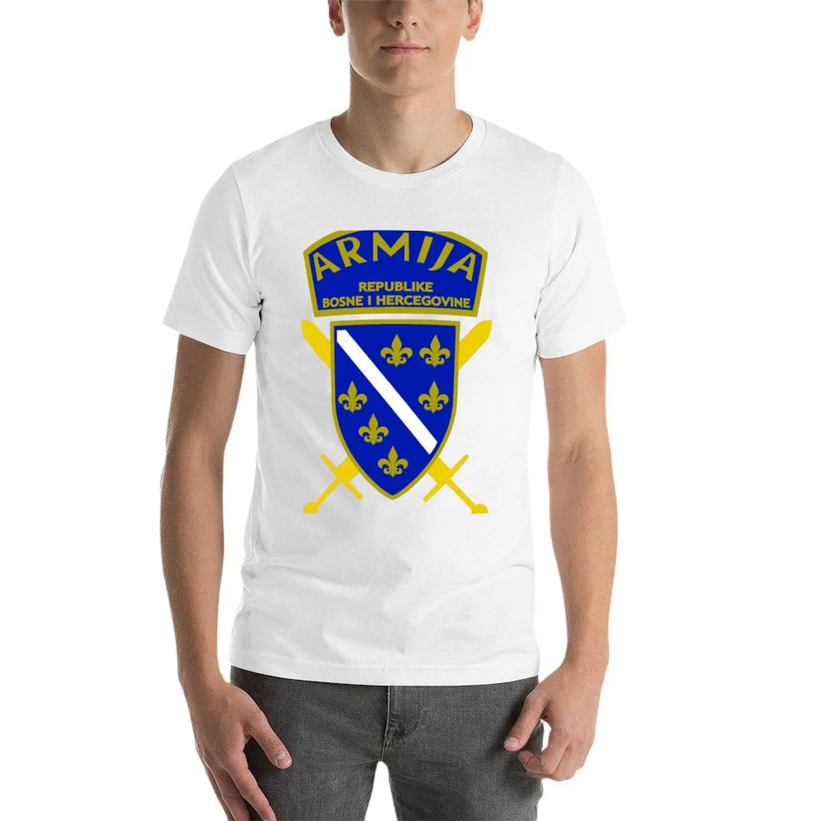 Фото Футболка Armija Bosna i Herzegovina BiH Bosnia Version 2, повседневная базовая футболка с коротким рукавом №3