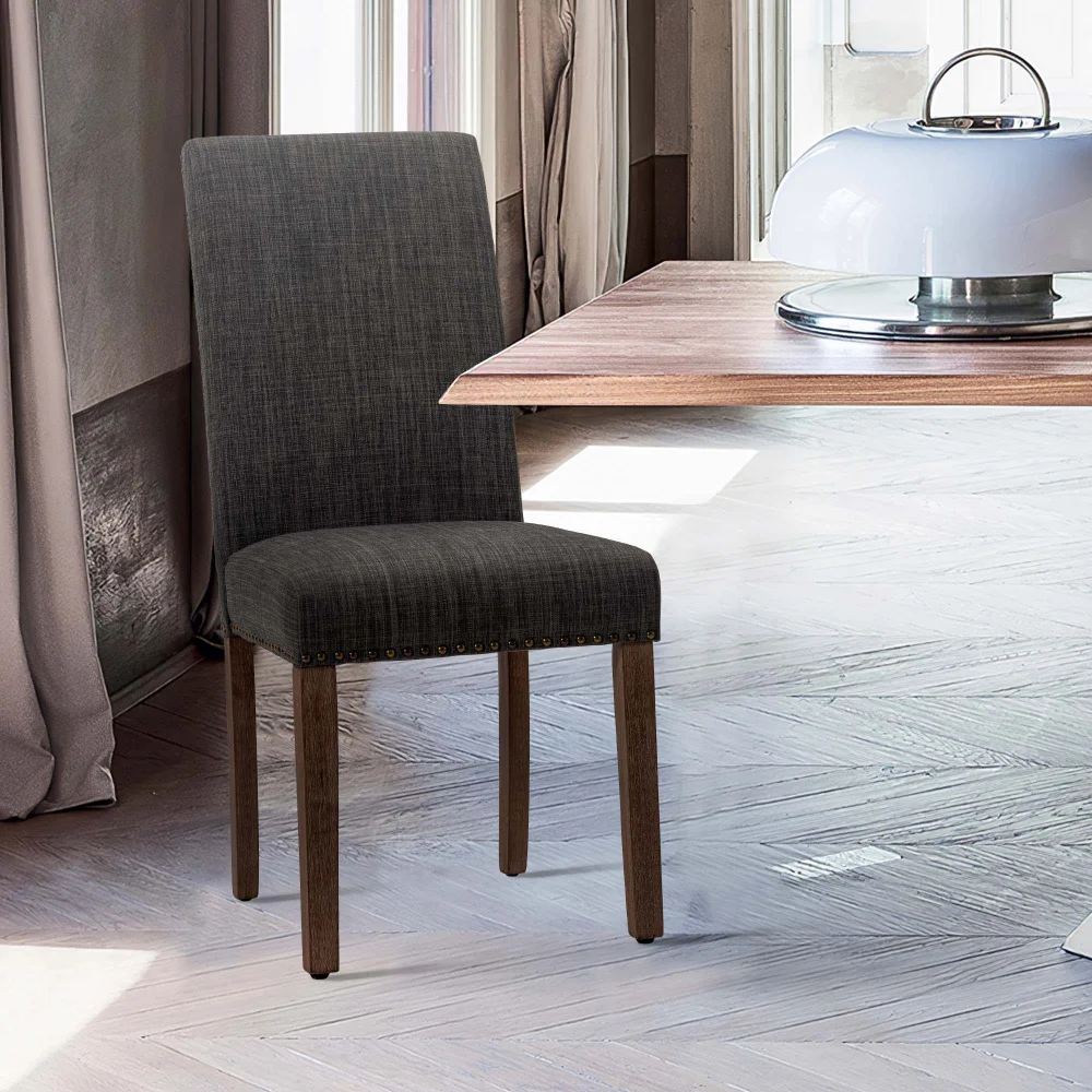 

Dining Chairs Set of 2 Fabric Dining Chairs with Nailhead， Strong and Durable，18.00 X 22.00 X 38.00 Inches