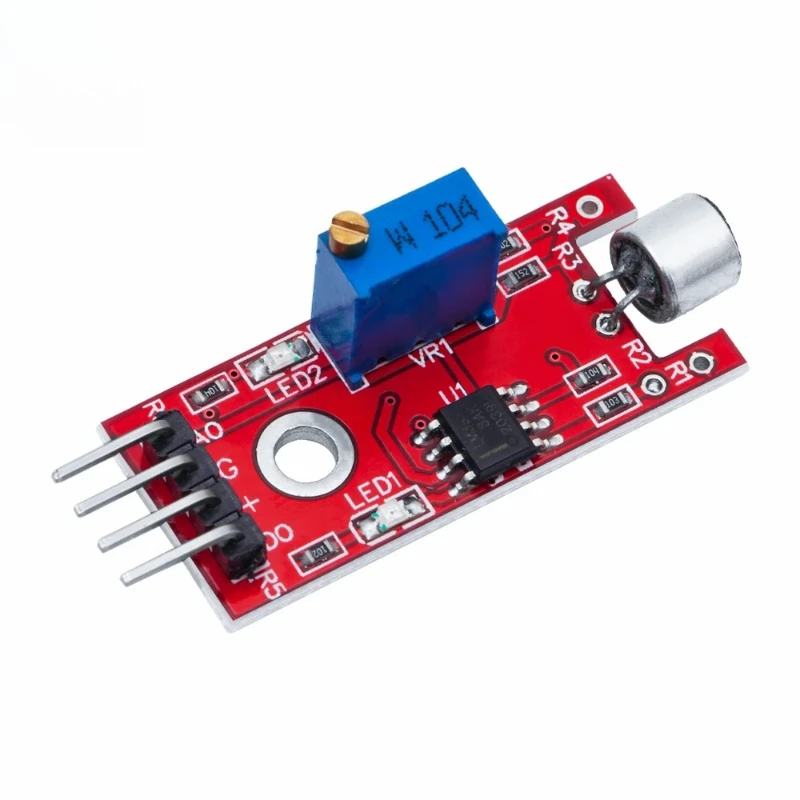 Фото Модуль обнаружения звука с микрофоном для Arduino, AVR, PIC, аналоговые и цифровые выходные датчики KY-038 KY-037 №5