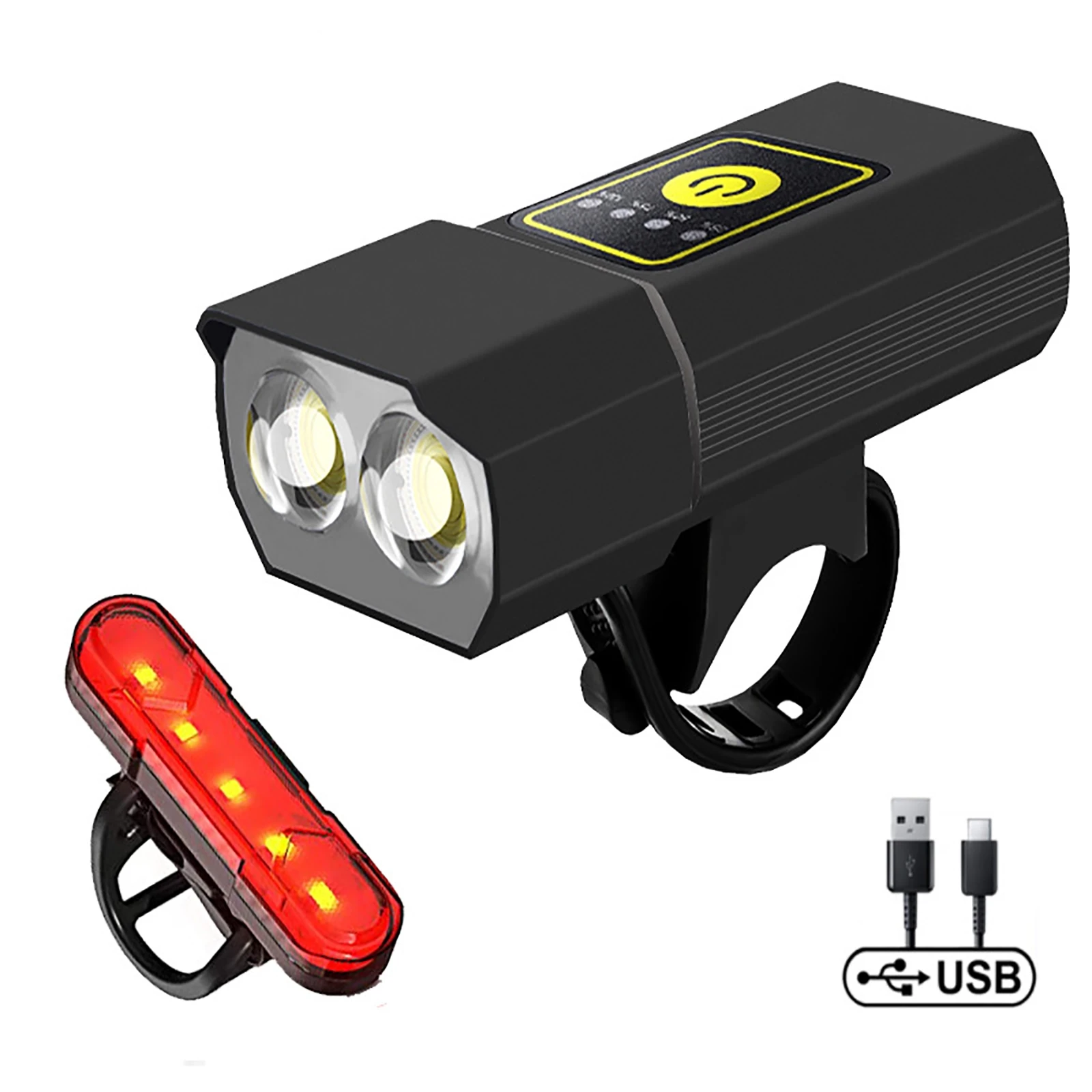 

1200mAh 360° Rotate Aluminum T6 LED Bicycle Front Light USB Rechargable 800Lumen Cycling Flashlight Lamp MTB Road Bike Headlight