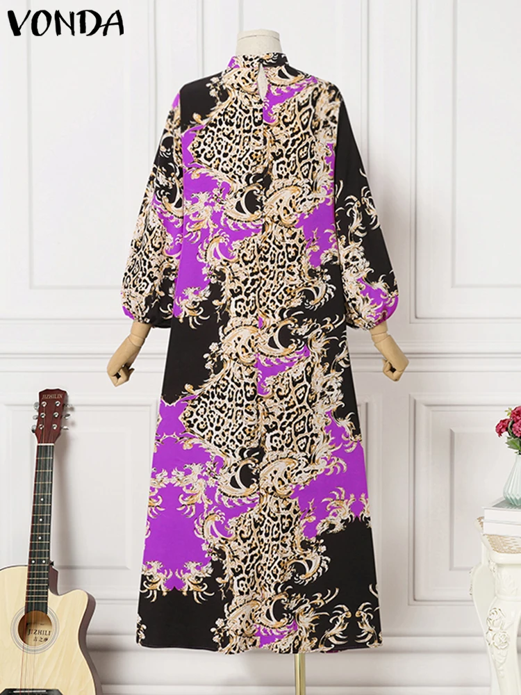 2022 летнее платье-макси VONDA женские платья с цветочным принтом для вечеринки