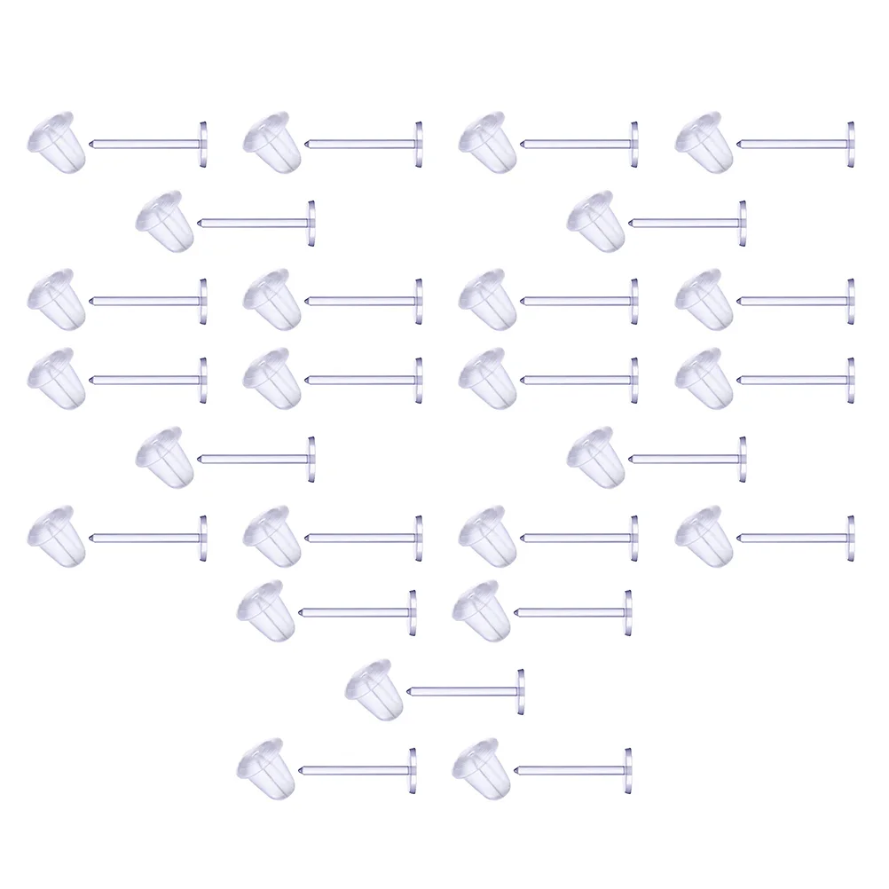 

200 шт., сменные пластиковые серьги-гвоздики
