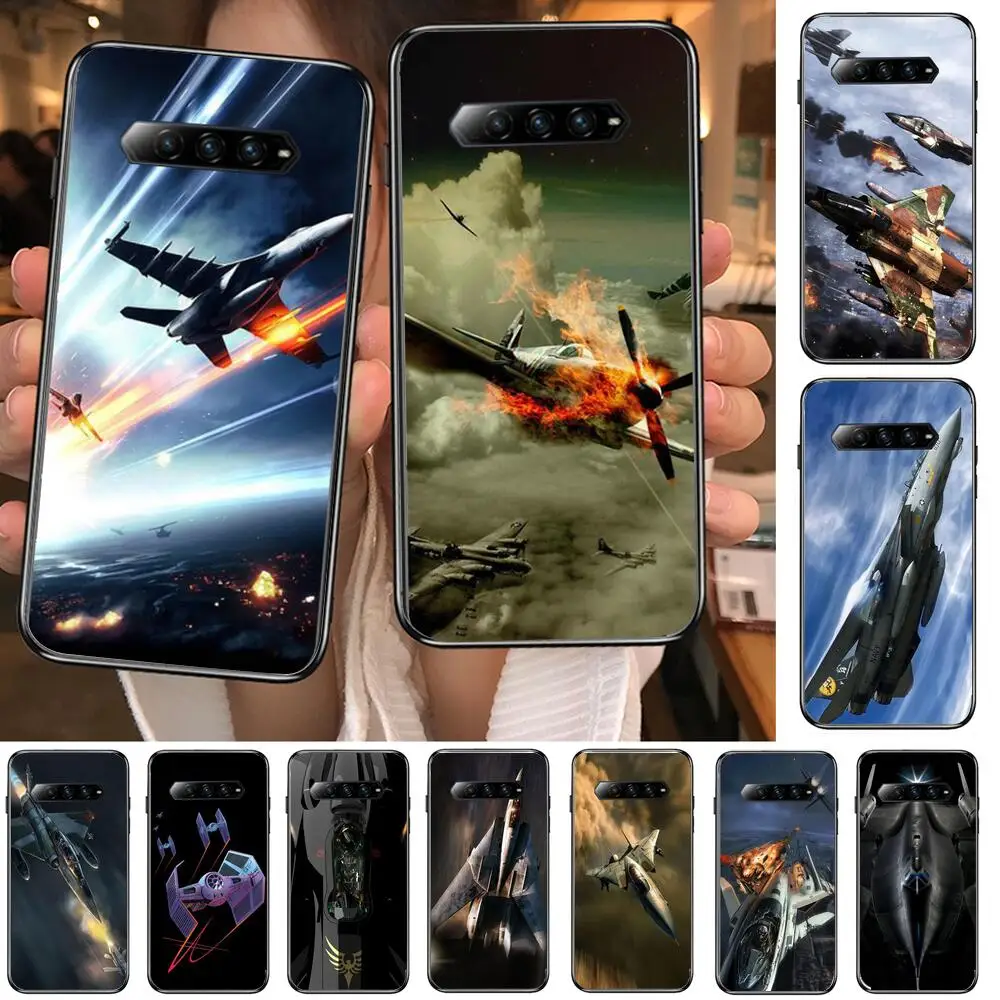 

sky fighter Phone Case For xiaomi redmi Black Shark 4 Pro 2 3 3s Cases Helo Black Cover Silicone Back Prett mini cover funda