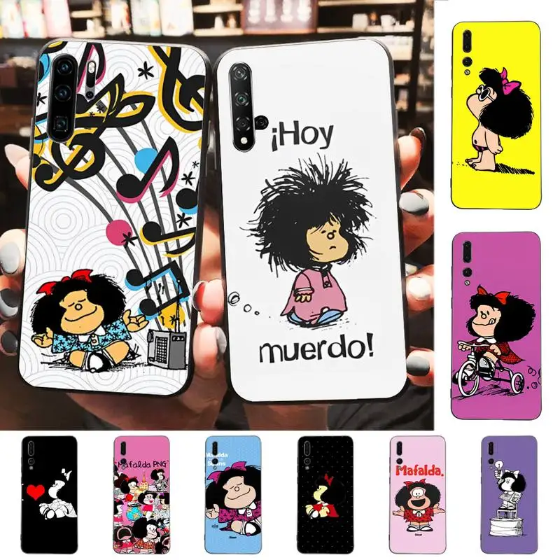 

Mafalda Anime Cute Girl Phone Case for Huawei P30 40 20 10 8 9 lite pro plus Psmart2019