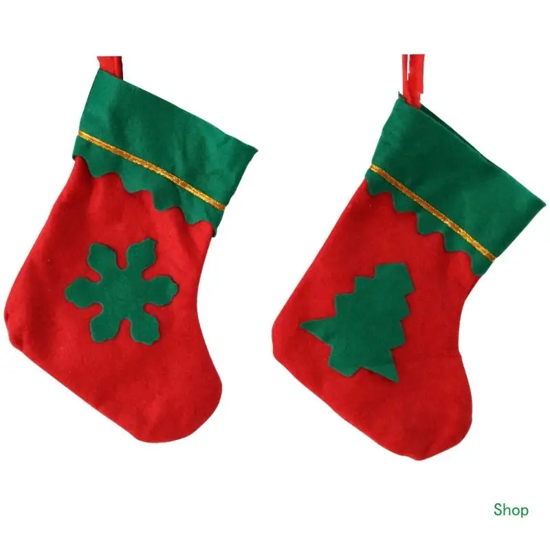 

L5YC Рождественские носки Большой подарочный пакет Сумки для конфет Семейный праздник Вечеринка Рождественские декоры