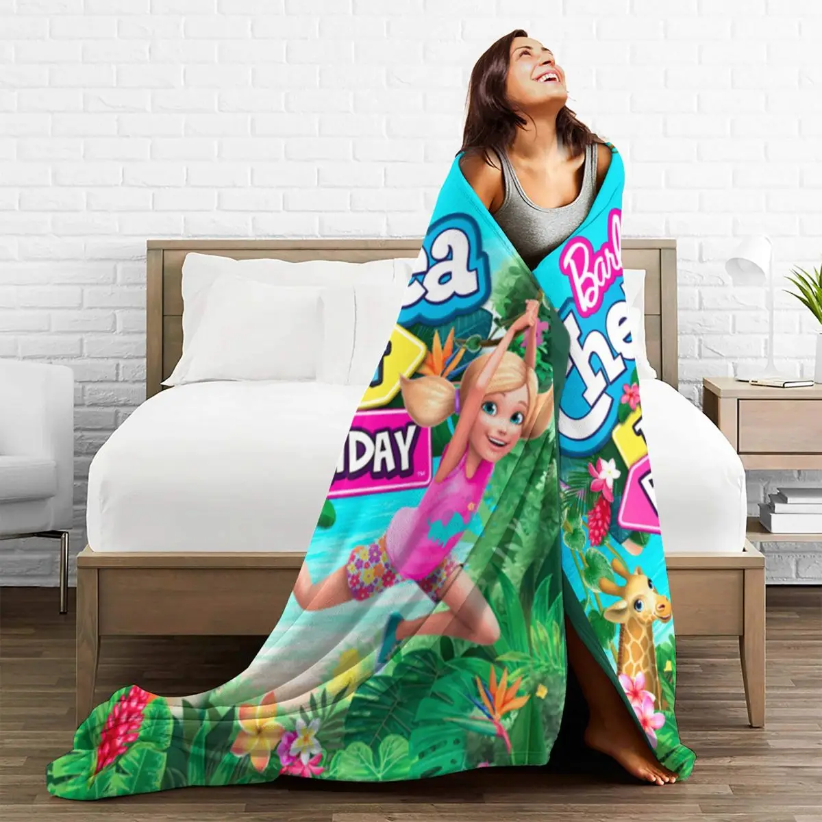 Одеяла Барби и Челси на день рождения теплый мягкий смешной плюшевый плед для