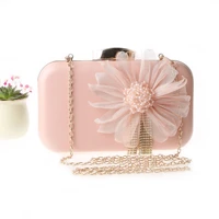 women banquet handbags 2022 new lace crystal beaded flower tassel evening bags femme wedding purse dress party clutches