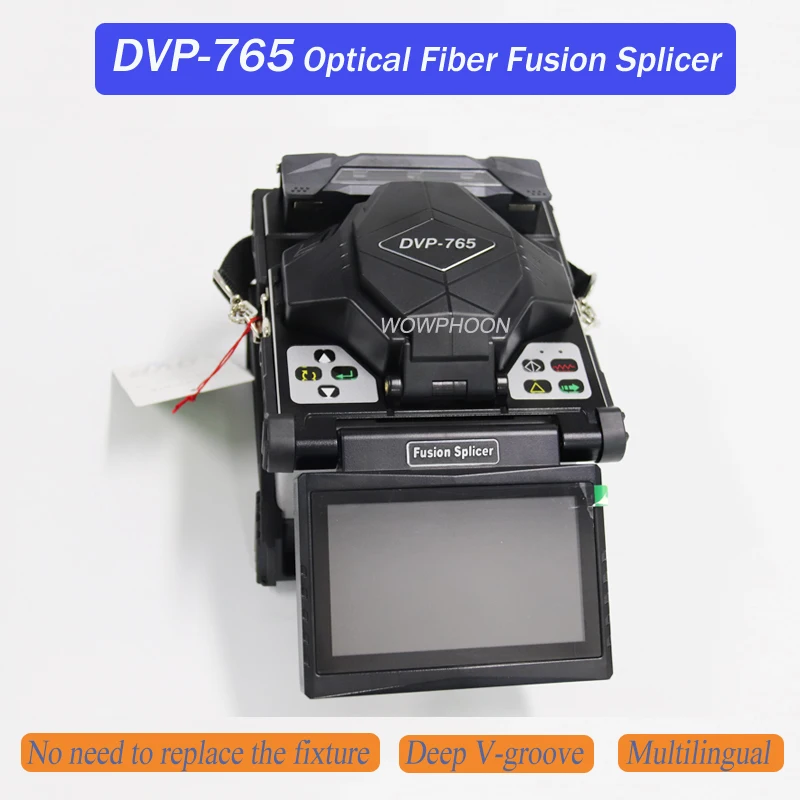 

DVP Fusion splicing machine DVP765 Fiber Optic Fusion Splicer DVP-765 FTTH Optical Fiber ARC Fusion Splicer English Menu