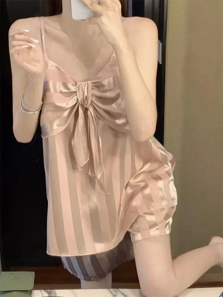 Новые шорты Grote Maat Koel Gevoel Huidvriendelijke Шорты Pak Halter Nachtjapon Vrouwelijke Zomer Nieuwe Losse Домашняя