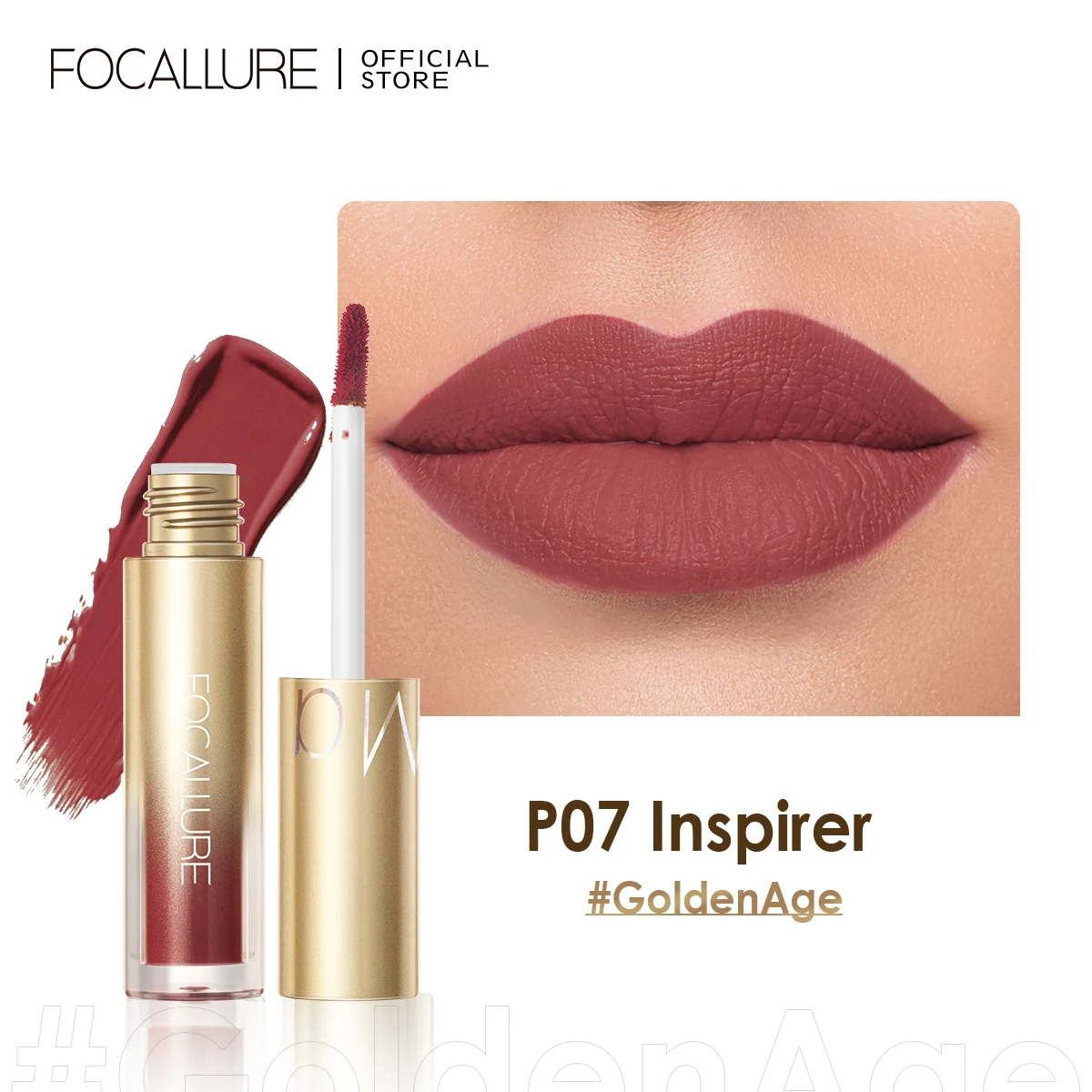 

FOCALLURE Matte Lipstick Longlasting Quick-Drying Glorious Lip Makeup 20 Color Waterproof Lipgloss