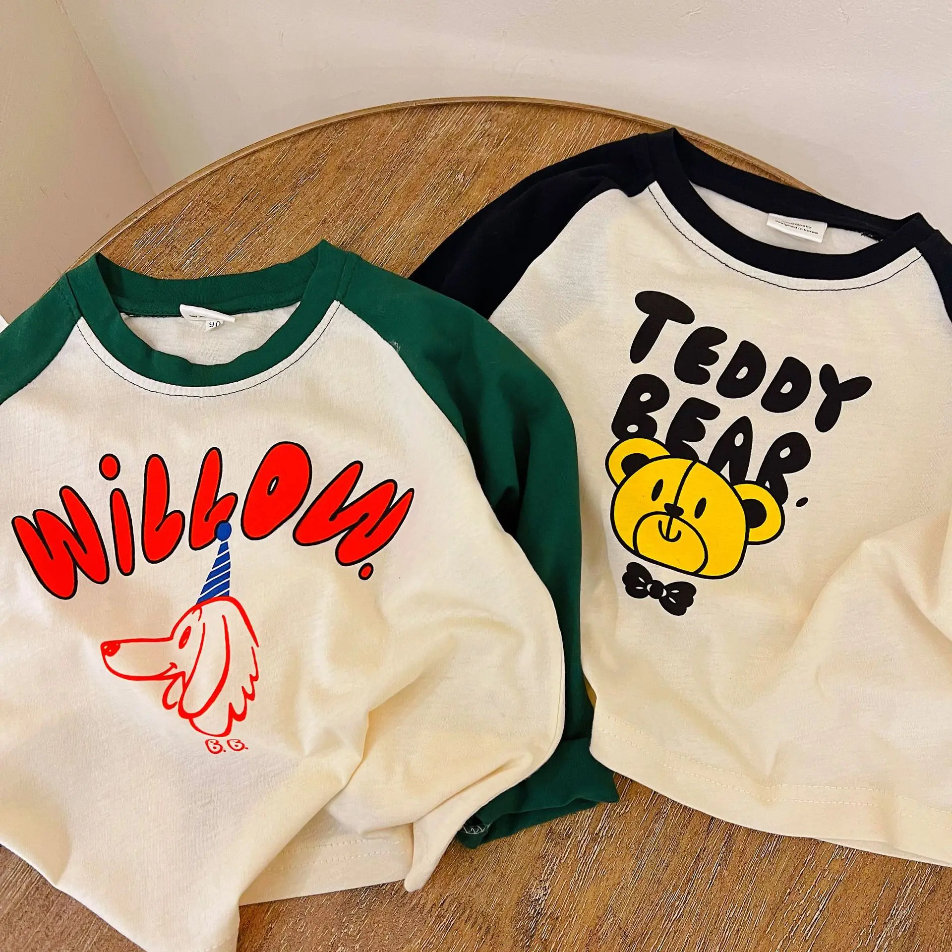 Soft Cotton Children Cartoon T Shirts Cute Animal Print Baby Long Sleeve T Shirt For Boys Girls Tee Kids Casual Pullover Clothes