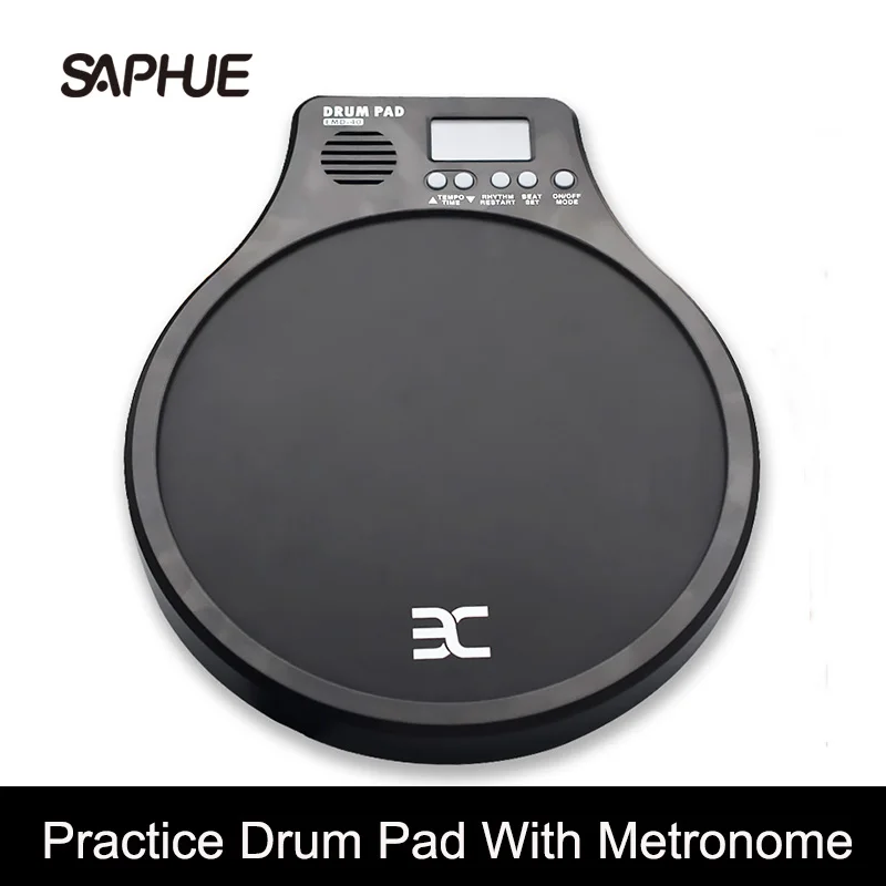 

ENO Digital Drumming Practice Drum Pad With Metronome 3 in 1 For Drummer Black Metronomer Electronic Practise Pad
