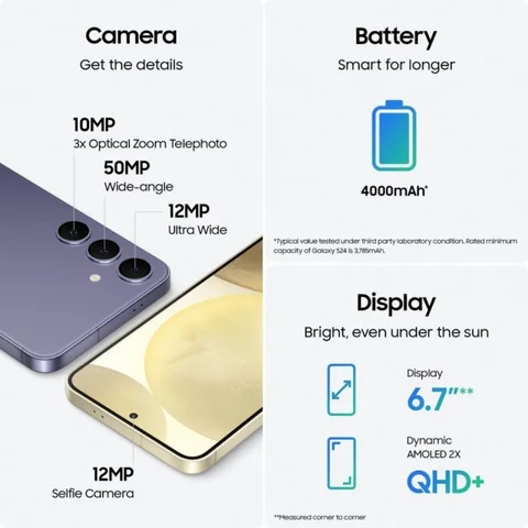 Смартфон Samsung Galaxy S24, 8/128ГБ, 8/256ГБ, 8/512ГБ, global, Б/у