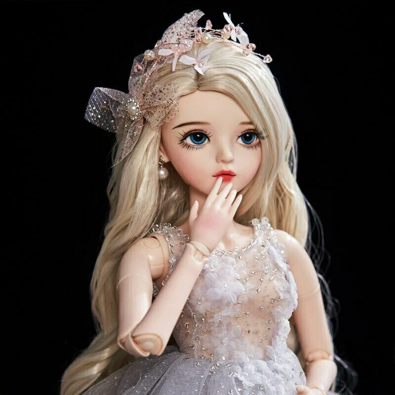 

1/3 Ball Jointed Doll Girl BJD Doll with Handpainted Makeup Removable Eyes Dress Wigs Shoes Kid Toys