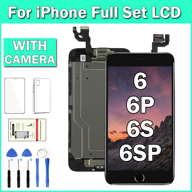 ЖК-экран для iPhone 6 6S Plus 6P 6SP полный комплект дисплея сменный сенсорный дигитайзер