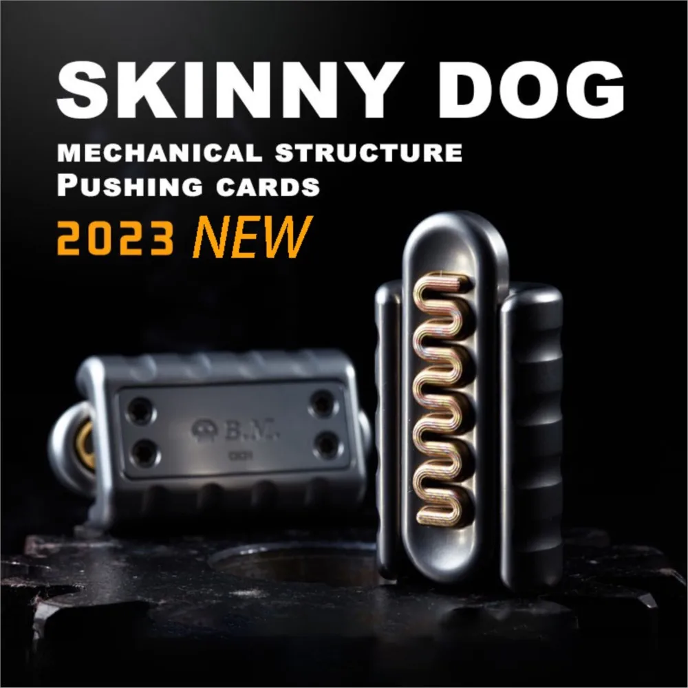 BM Fine Dog Mechanical Push Card Edc Wangyoushi Fingertip Gyro Pop Coin PPB Push Egg Decompression Toy