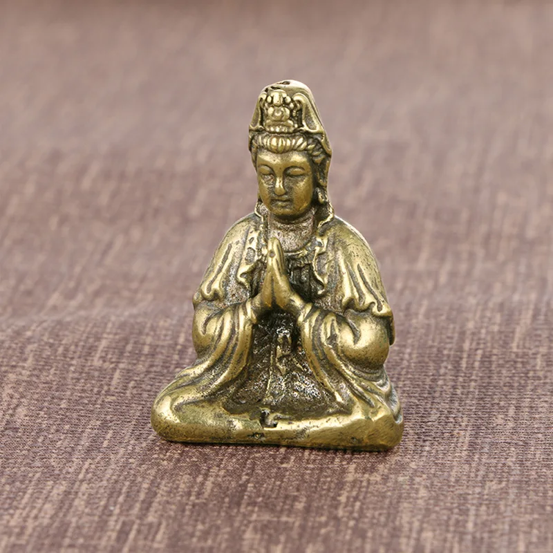 Медная медная медитация мини-Статуэтка дневного света маленькие статуи Будды украшения медный Шакьямуни носить на автомобиле аксессуары