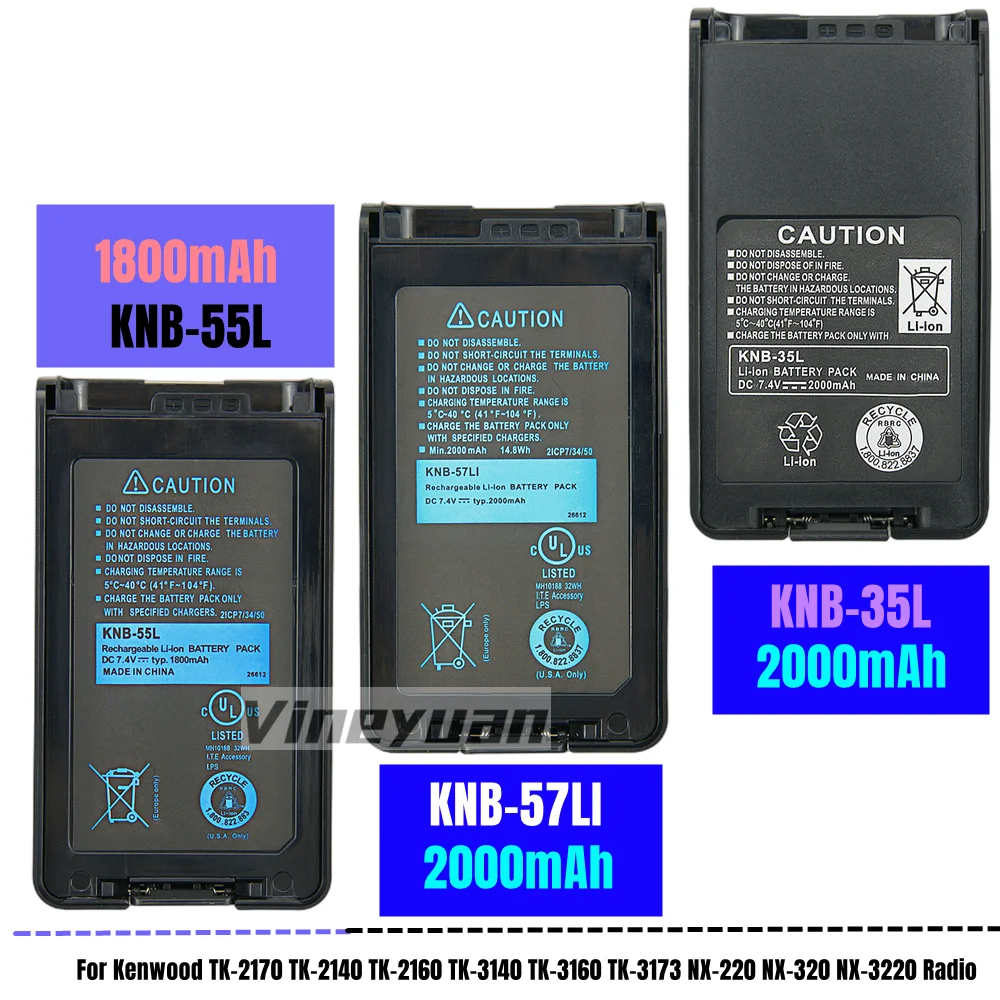 2000 мАч KNB-57L KNB-35L KNB-55L сменный аккумулятор для Kenwood TK-2170 TK-2140 TK-2160 TK-3140 NX-220 NX-320