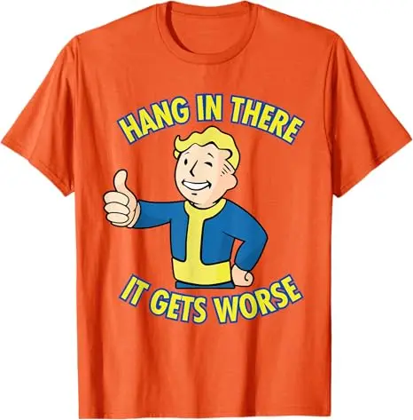 Hang in There It Gets Worse Boy Kids Забавная милая футболка с мемами Модная футболка с саркастической шуткой Новинка в подарок Y2k Уличная одежда Топы (art.: 3920cffe6d92b) - 3920cffe6d92b