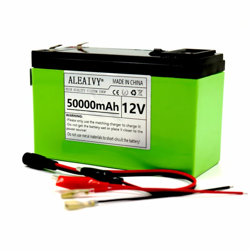 New 12v 50Ah 18650 Lithium Battery Pack Suitable for Solar Energy and Electric Vehicle Power Display +12.6v 3A Charger |