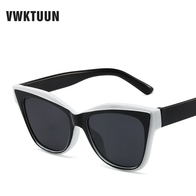 

Женские солнцезащитные очки VWKTUUN, винтажные большие темные очки для улицы, белые, черные солнцезащитные очки
