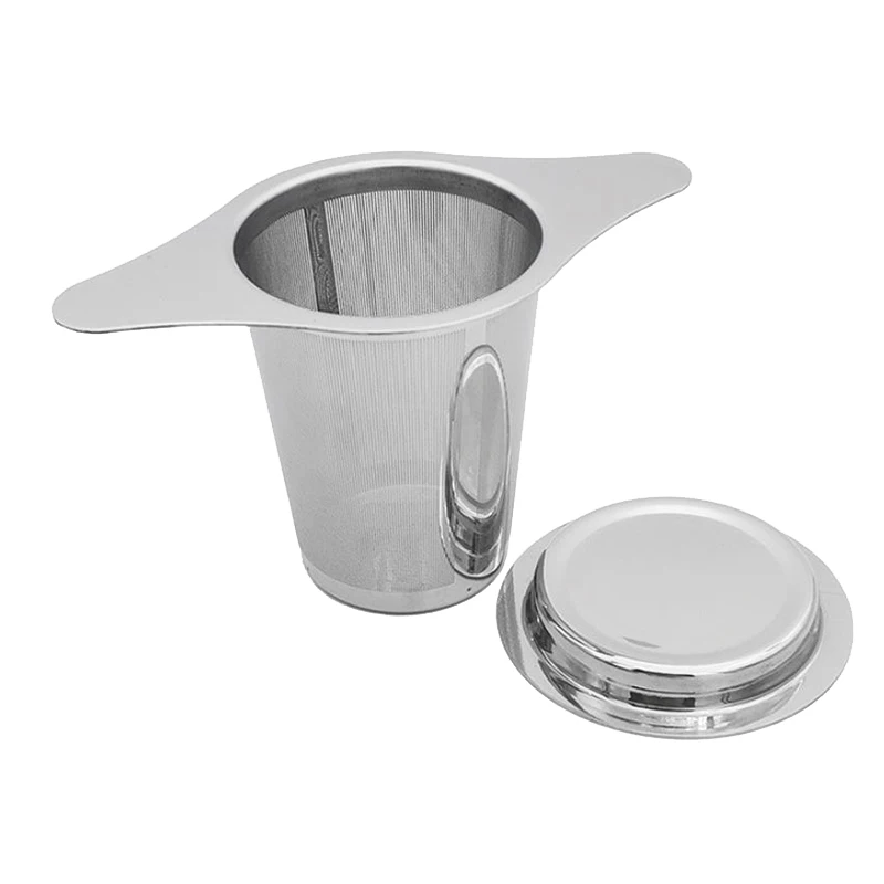 

New Premium Tea Strainer with Lid and Double Handle, Stainless Steel Tea Filter for Cup / Teapot / Pots / Tea Bowls