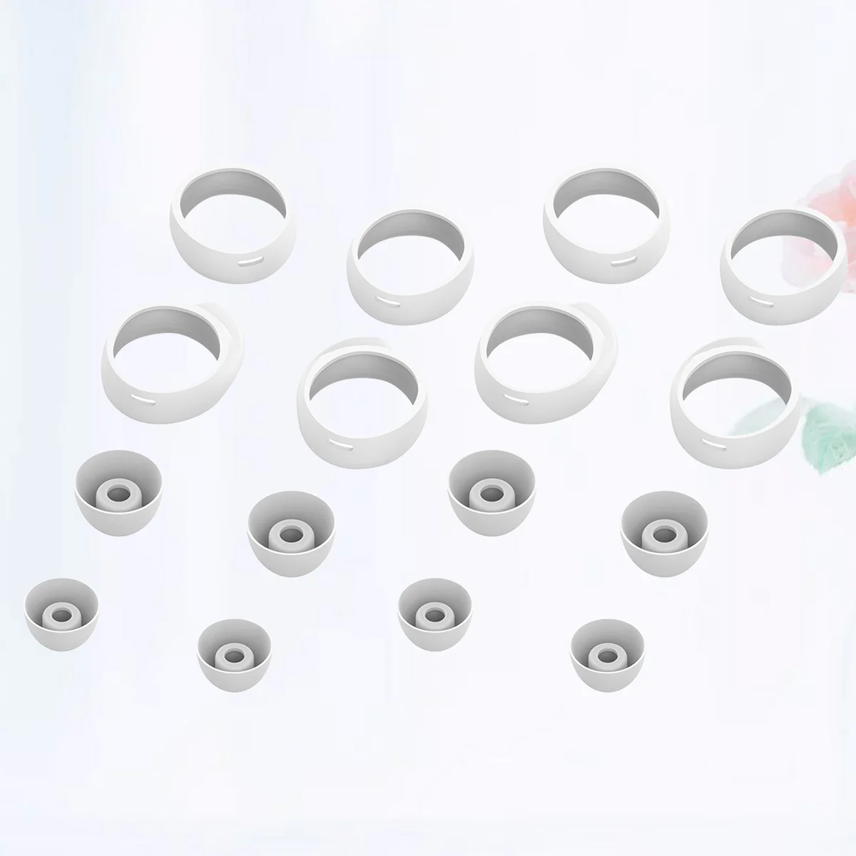 

16pcs Earphone Protective Plugs Useful Headset Headset Accessory Compatible for Galaxy Buds/Buds+ (White)