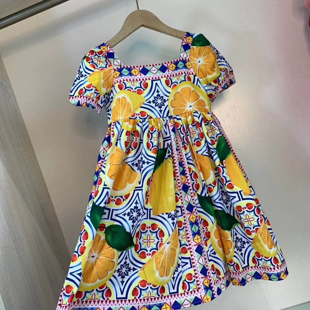 

2022 Summer Flower Baby Girls Clothes Dress For Kids Clothing Outwear Brand Boutique 2T-14y 100-150CM