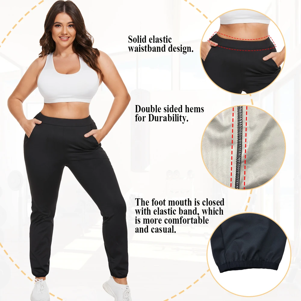 Velssut Sauna Suit for Women Weight Loss Set Long Sleeve Sweat Jacket Slimming Leggings Fat Burner Body Shaper Fitness Sportwear