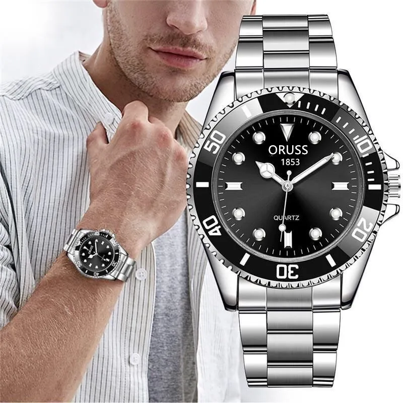 

Часы наручные мужские кварцевые, оригинальные зеленые водонепроницаемые, с водяным призраком, с тонким стальным ремешком, светящиеся