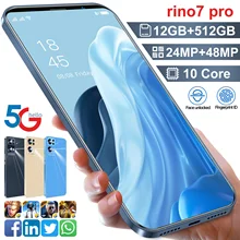 Rino7 pro Smartphone 2022 Global Version  Android 10.0 Phone 24+48MP 12GB 512GB Phone 5.5 inch 4G 5G Dual SIM Phone Smartphone