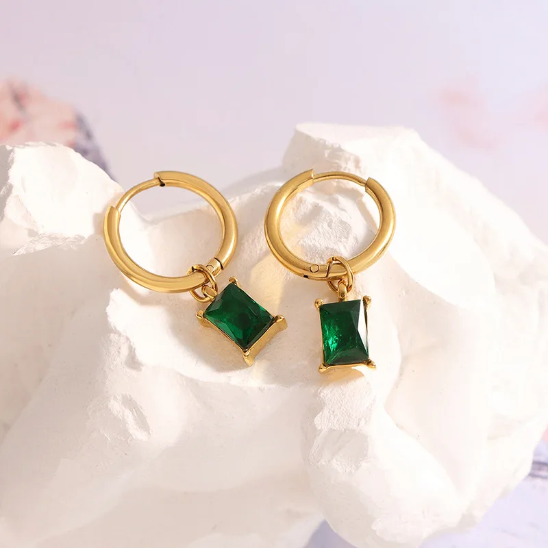 

Women's Green Haoshi Earrings Personalized Website Red Blogger Earrings Versatile Fashion Haoshi Pendant