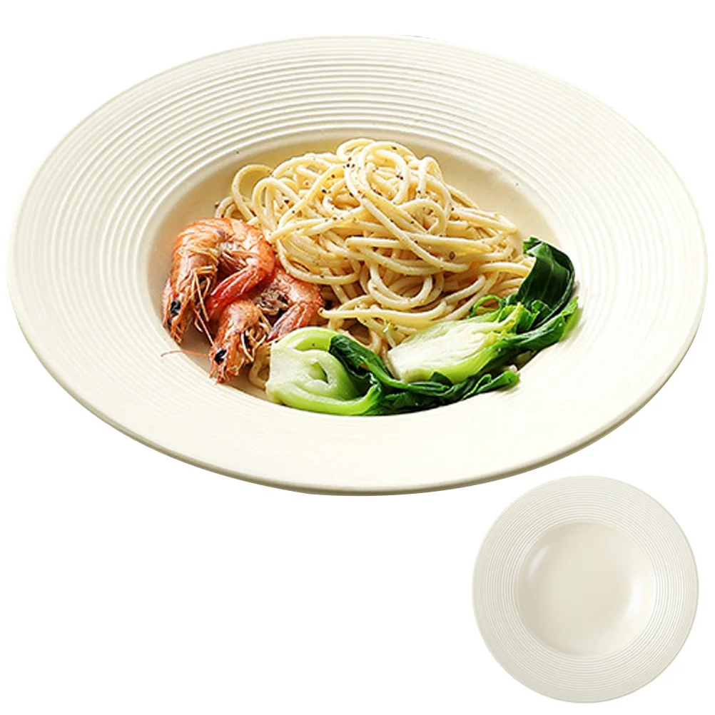 

Plate Plates Ceramic Pasta Dishes Dish Dinner Salad Deep Serving Appetizer Dessert Porcelain Bowlssashimi Fruit Bowl Round Steak