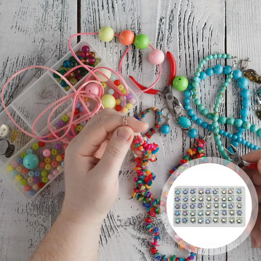 Стеклянные бусины в форме звезды для изготовления ювелирных изделий красивые