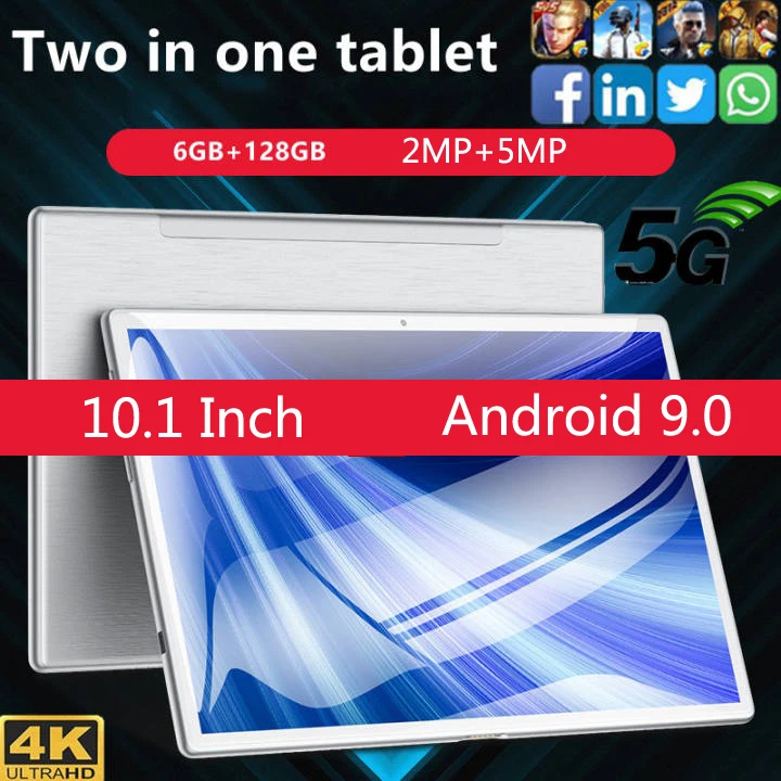 

2022 New Android 9.0 Tablet PC 10.1 Inch 8GB + 128GB Octa-core 4G Wifi Tablet Dual SIM Phone tablet